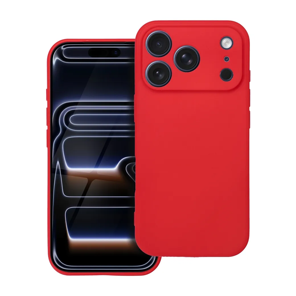 Case for iPhone 17 Pro / 18 Pro (low camera edge) Soft red - 9. kép