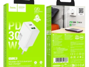 Phone charger Hoco USB A + USB C QC3.0 PD AFC 3A 30W N71 white