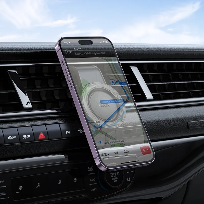 Magnetic car phone holder compatible with Magsafe Hoco air vent H59 black - Image 4