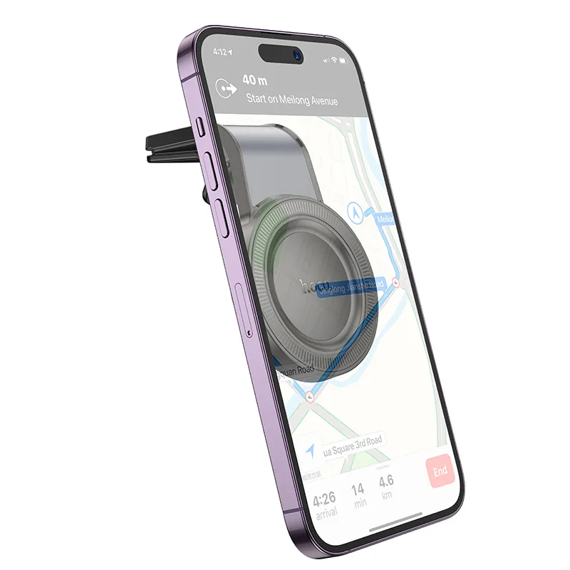 Magnetic car phone holder compatible with Magsafe Hoco air vent H59 black - Image 9