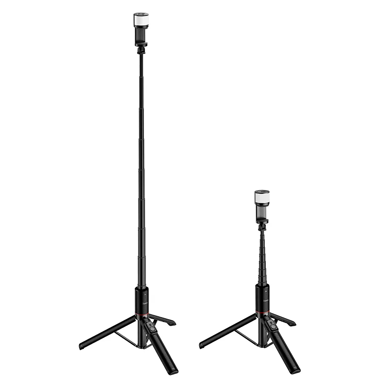 Hoco K34 szelfibot állvány távirányítóval + LED lámpával, fekete - 2. kép