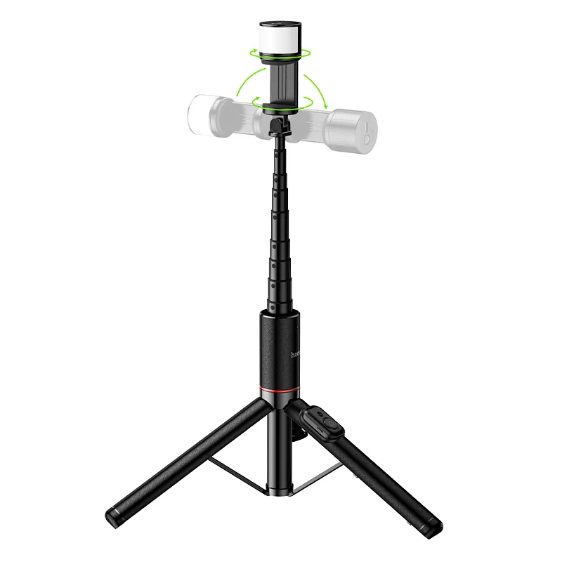 Hoco K34 szelfibot állvány távirányítóval + LED lámpával, fekete - 4. kép