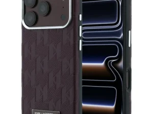KARL LAGERFELD case for IPHONE 18 Pro Max/17 Pro Max compatible with MagSafe (Mono Resin Logo) burgundy