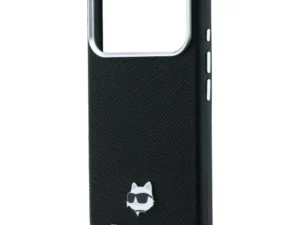 KARL LAGERFELD case for IPHONE 18 Pro Max/ 17 Pro Max compatible with MagSafe (Grained Choupette Head Metal) black
