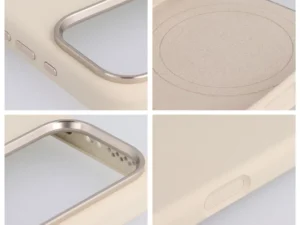 Case for iPhone 18 Pro / 17 Pro Forcell F-Protect Frame Premium compatible with Magsafe antique white