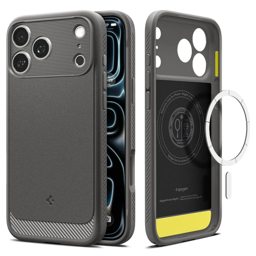 SPIGEN case RUGGED ARMOR compatible with MagSafe for IPHONE 18 Pro Max / 17 Pro Max grey - Image 6