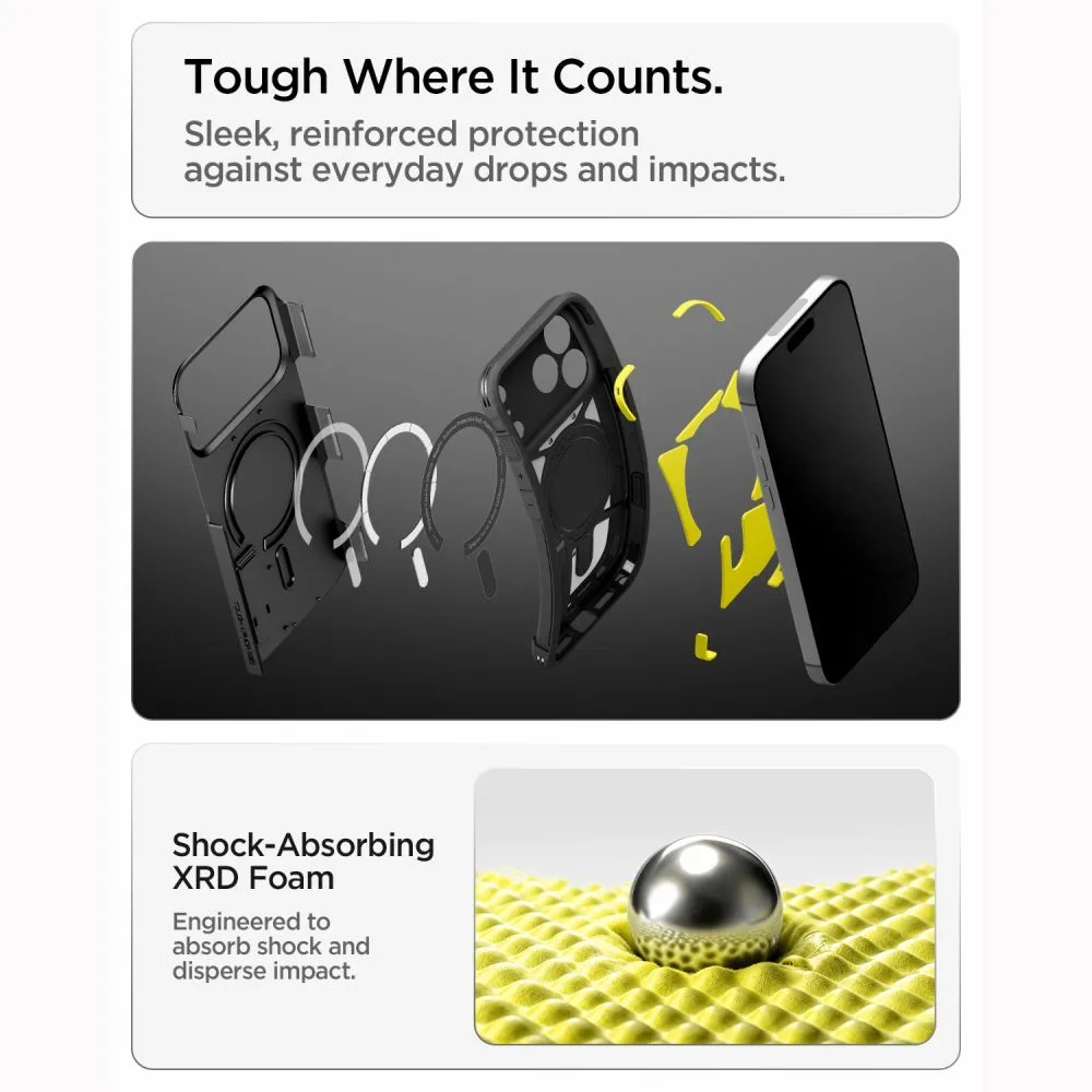 SPIGEN case TOUGH ARMOR T compatible with MagSafe for IPHONE 18 Pro / 17 Pro black - Image 3