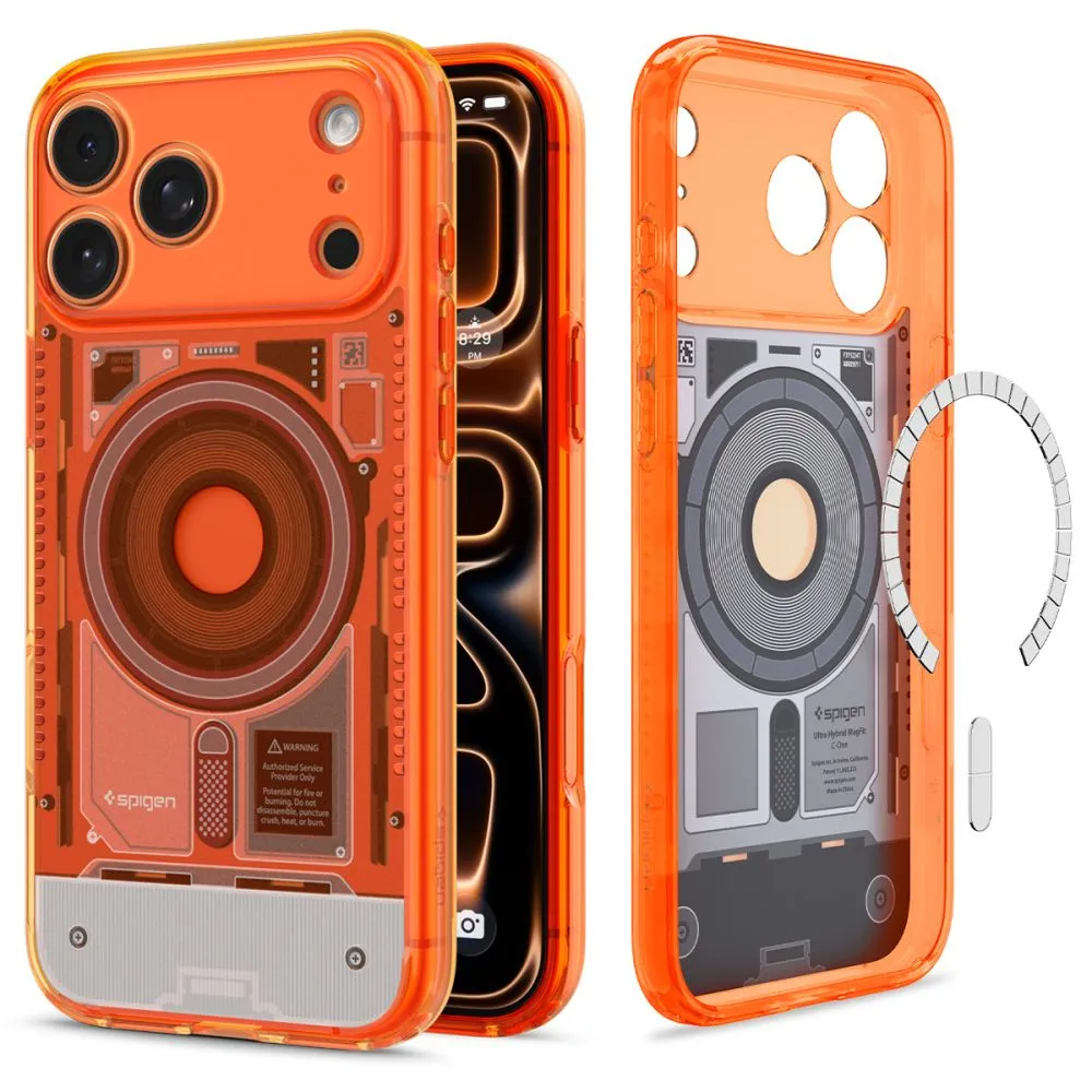 SPIGEN case ULTRA HYBRID compatible with MagSafe for IPHONE 17 Pro/18 Pro c-one tangerine - Image 2