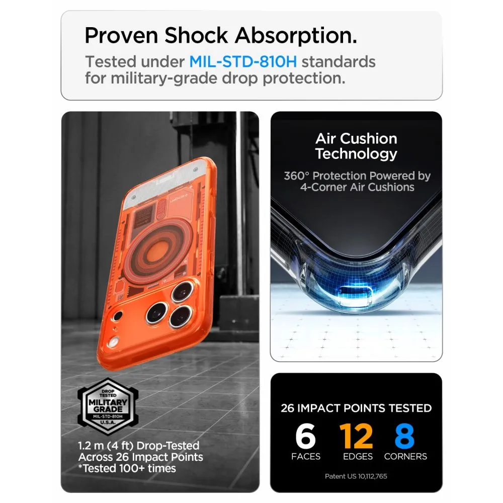 SPIGEN case ULTRA HYBRID compatible with MagSafe for IPHONE 17 Pro/18 Pro c-one tangerine - Image 12