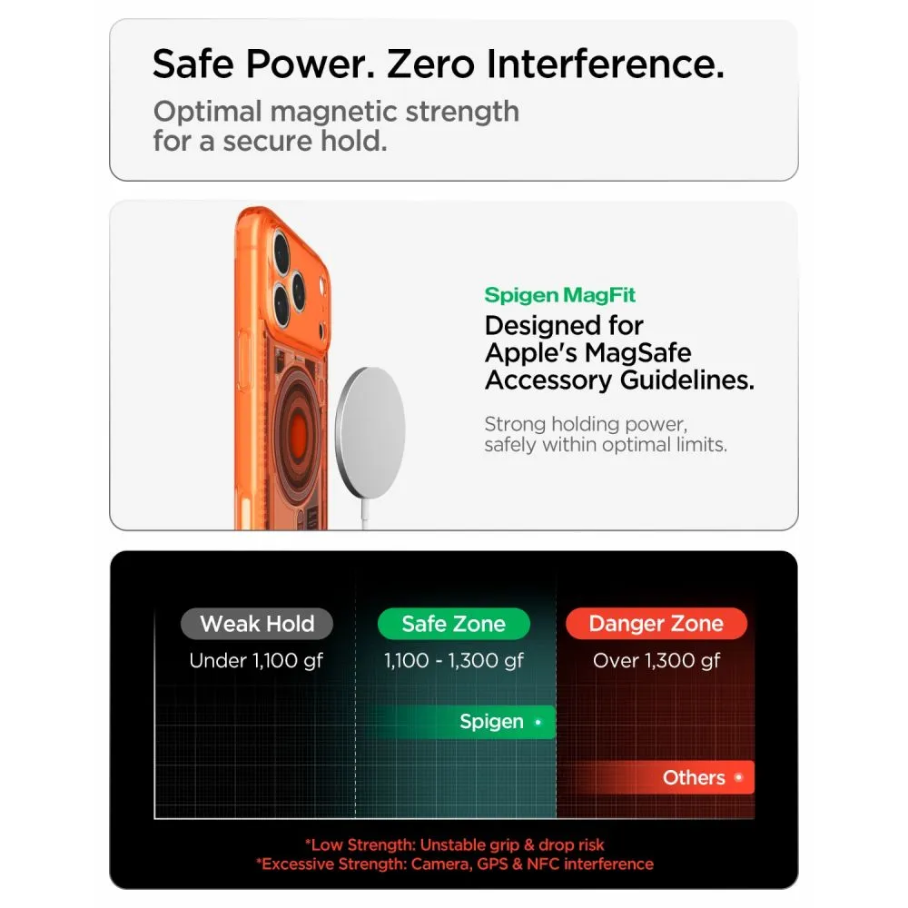 SPIGEN case ULTRA HYBRID compatible with MagSafe for IPHONE 17 Pro/18 Pro c-one tangerine - Image 10