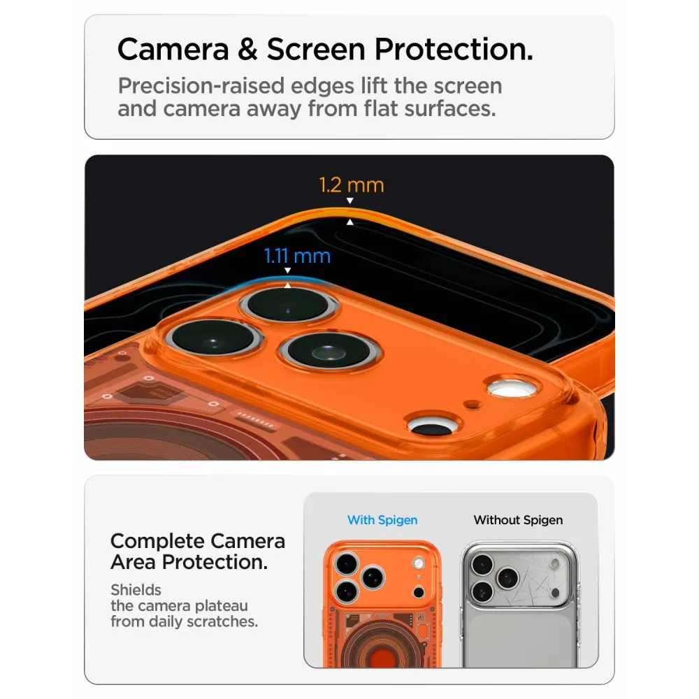 SPIGEN case ULTRA HYBRID compatible with MagSafe for IPHONE 17 Pro/18 Pro c-one tangerine - Image 13