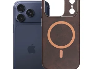 Case for iPhone 18 Pro / 17 Pro Gentleman Mag Cover compatible with MagSafe brown
