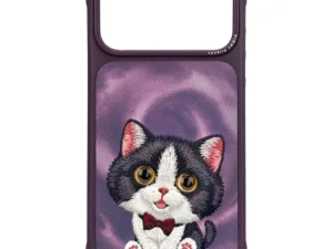NIMMY case BIG EYED CREAM CAT for IPHONE 18 Pro/17 Pro purple