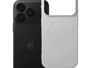 Case for iPhone 18 Pro / 17 Pro Silicone Mag Cover compatible with MagSafe (big hole) silver