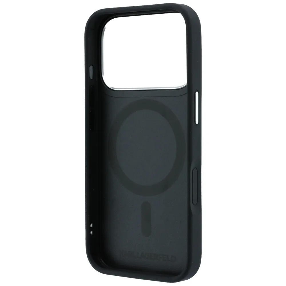 KARL LAGERFELD case for IPHONE 18 Pro Max/17 Pro Max compatible with MagSafe (Ring Stand 360 Saffiano Classic Logo) black - Image 7