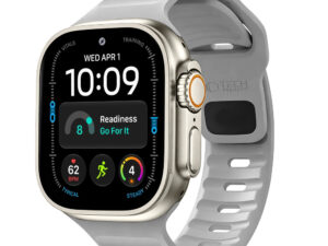 Tech-Protect Silicone Line Apple Watch 44/45/46/49mm gumis szilikon szíj, szürke