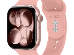 Tech-Protect Silicone Apple Watch 8 / 9 / 10 / 11 / 12 / SE / Ultra (44/45/46/49mm) szíj, szilikon, rózsaszín