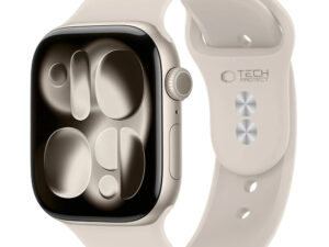 Tech-Protect Silicone Apple Watch 8 / 9 / 10 / 11 / 12 / SE (40/41/42mm) szíj, szilikon, törtfehér