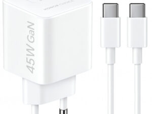 Honor Choice CP045E USB-C gyári hálózati adapter USB-C kábellel, 45W, 3A, fehér