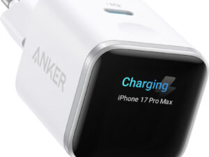 Anker Nano Display USB-C hálózati töltő adapter kijelzővel, 45W, 3A, fehér