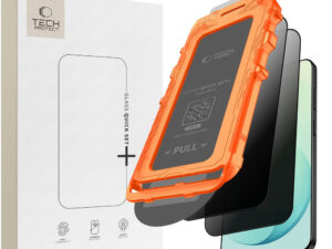 Tech-Protect Quick Set+ Samsung Galaxy S26 FE kijelzővédő üvegfólia felhelyező kerettel, betekintésgátló (2db)