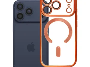 Case for iPhone 18 Pro / 17 Pro Electro Mag Cover compatible with MagSafe orange