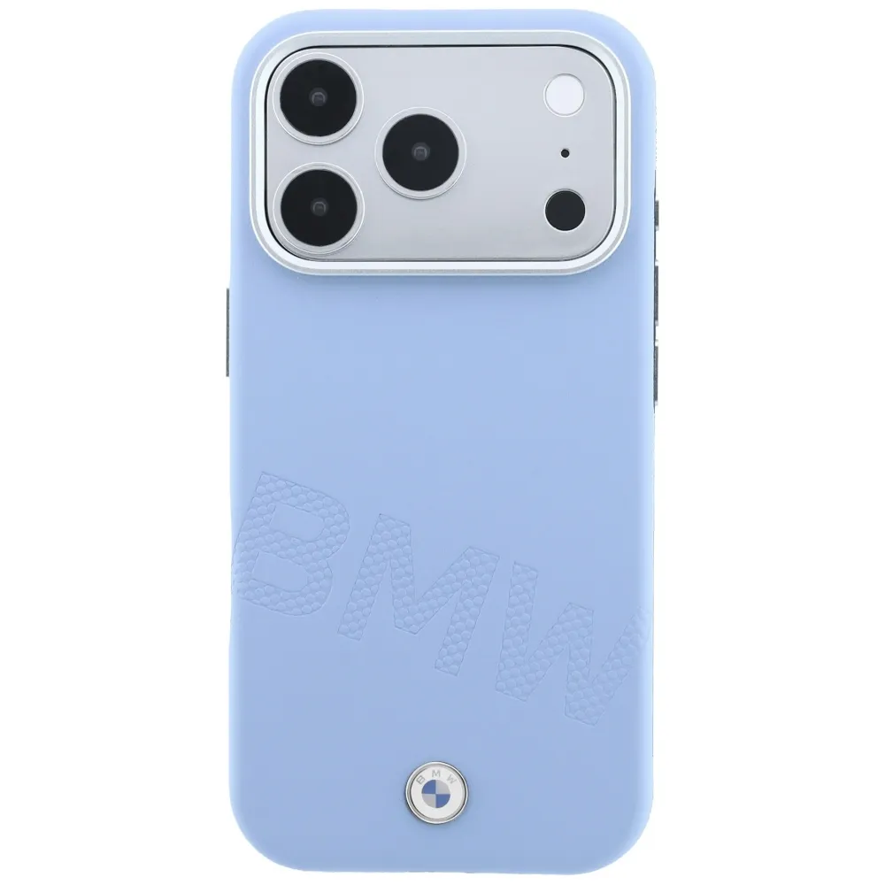 BMW case for IPHONE 18 Pro Max/17 Pro Max compatible with MagSafe (Sign Inclined Deboss Letters) blue - Image 3