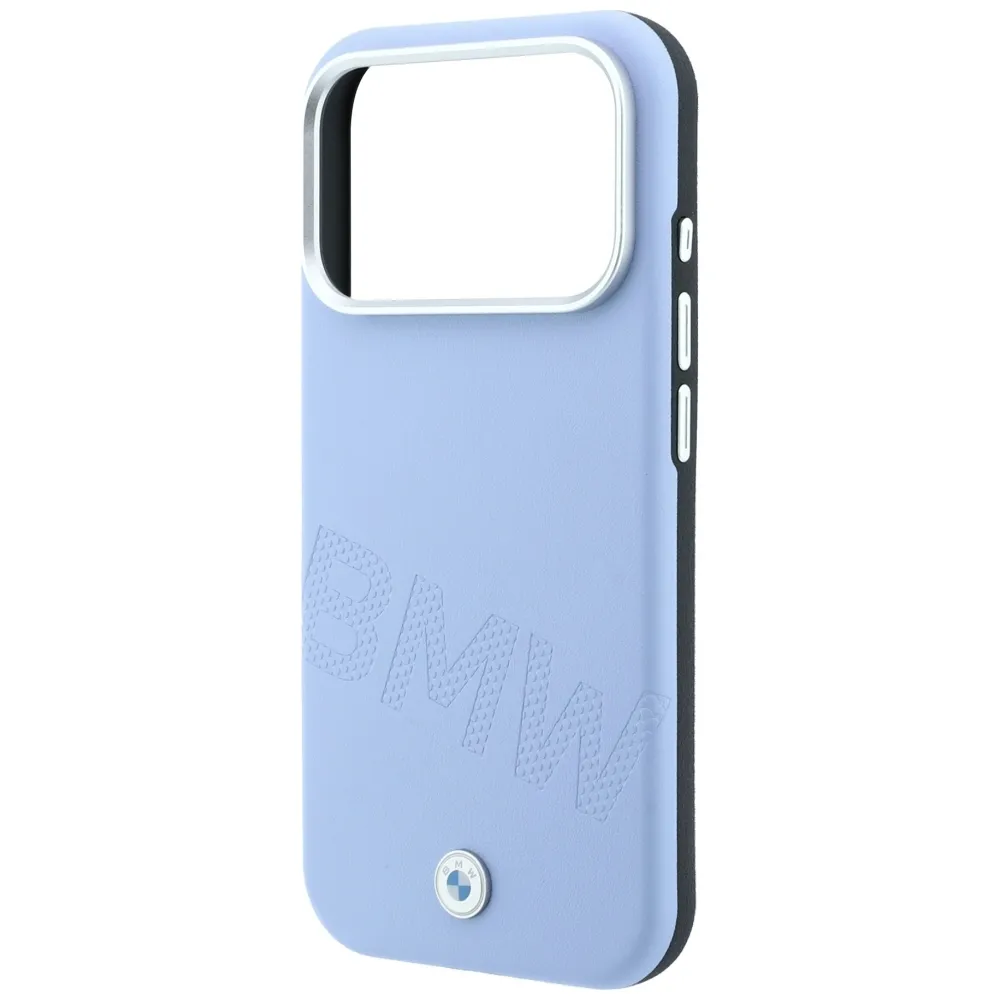 BMW case for IPHONE 18 Pro Max/17 Pro Max compatible with MagSafe (Sign Inclined Deboss Letters) blue - Image 6