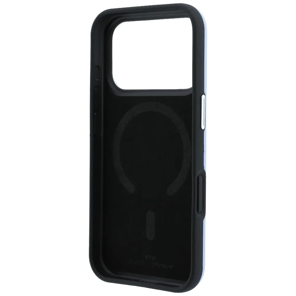 BMW case for IPHONE 18 Pro Max/17 Pro Max compatible with MagSafe (Sign Inclined Deboss Letters) blue - Image 7