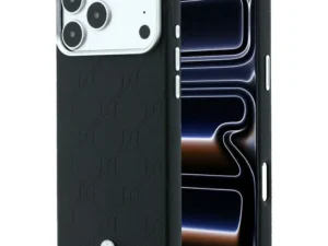 BMW case for IPHONE 18 Pro/17 Pro compatible with MagSafe (Sign Deboss Quilted Metal Logo) black