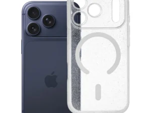 Case for iPhone 18 Pro / 17 Pro Clear Mag Cover (STR / CAMERA PROTECTION) compatible with MagSafe transparent glitter