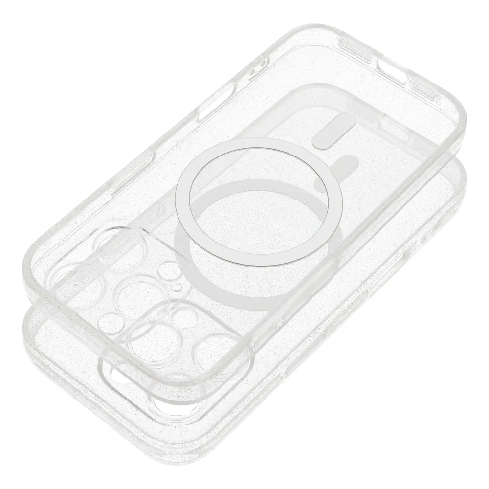 Case for iPhone 18 Pro / 17 Pro Clear Mag Cover (STR / CAMERA PROTECTION) compatible with MagSafe transparent glitter - Image 2
