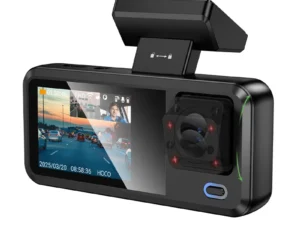 Dash cam for car with screen 2" 720p/30fps + interior camera 480p/30fps + rear camera 480p/30fps DV15 black
