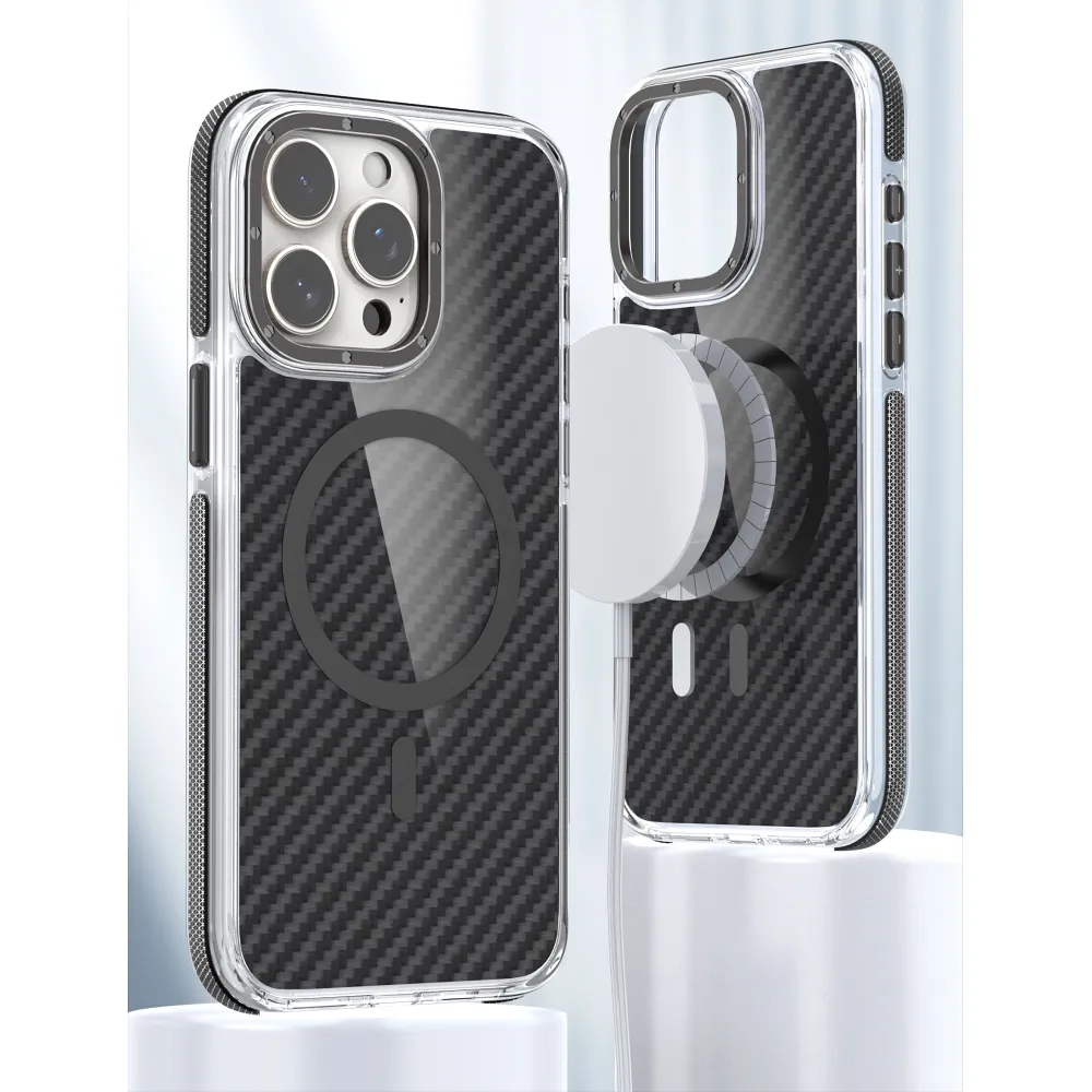 Case for iPhone 16e (SE4 2025) / 17e Fiber compatible with MagSafe black - Image 2