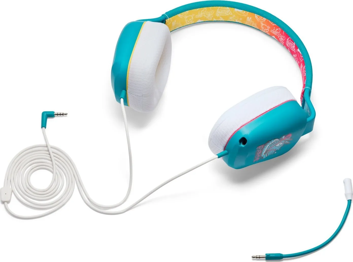 Wire gaming headphones Jack 3,5 mm PowerA Fortnite Llambro turqus white - Image 2