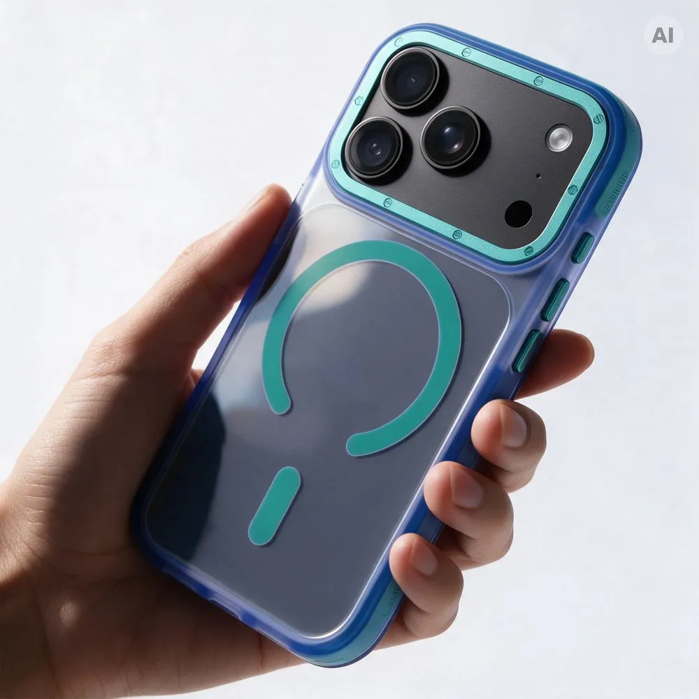 Case for iPhone 15 Forcell F-Protect Vivid Premium compatible with MagSafe blue - 2. kép