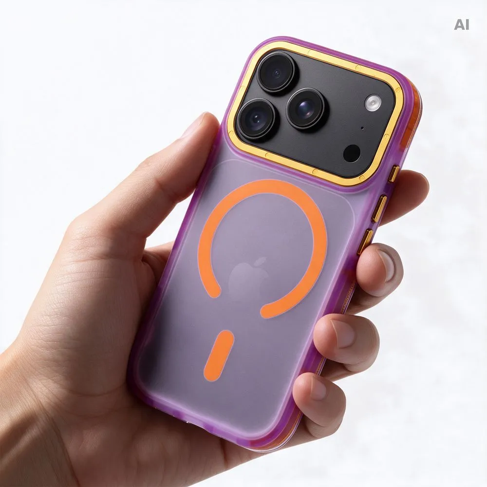Case for iPhone 16 Forcell F-Protect Vivid Premium compatible with MagSafe purple - 3. kép