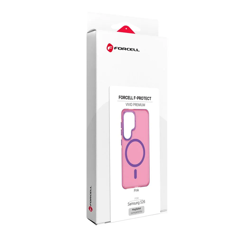 Case for Samsung S26 Forcell F-Protect Vivid Premium compatible with MagSafe pink - Image 6