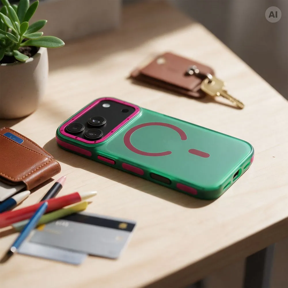Case for iPhone 18 Pro Max / 17 Pro Max Forcell F-Protect Vivid Premium compatible with MagSafe green - Image 3