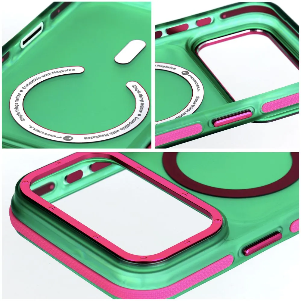 Case for iPhone 12 / 12 Pro Forcell F-Protect Vivid Premium compatible with MagSafe green - Image 5