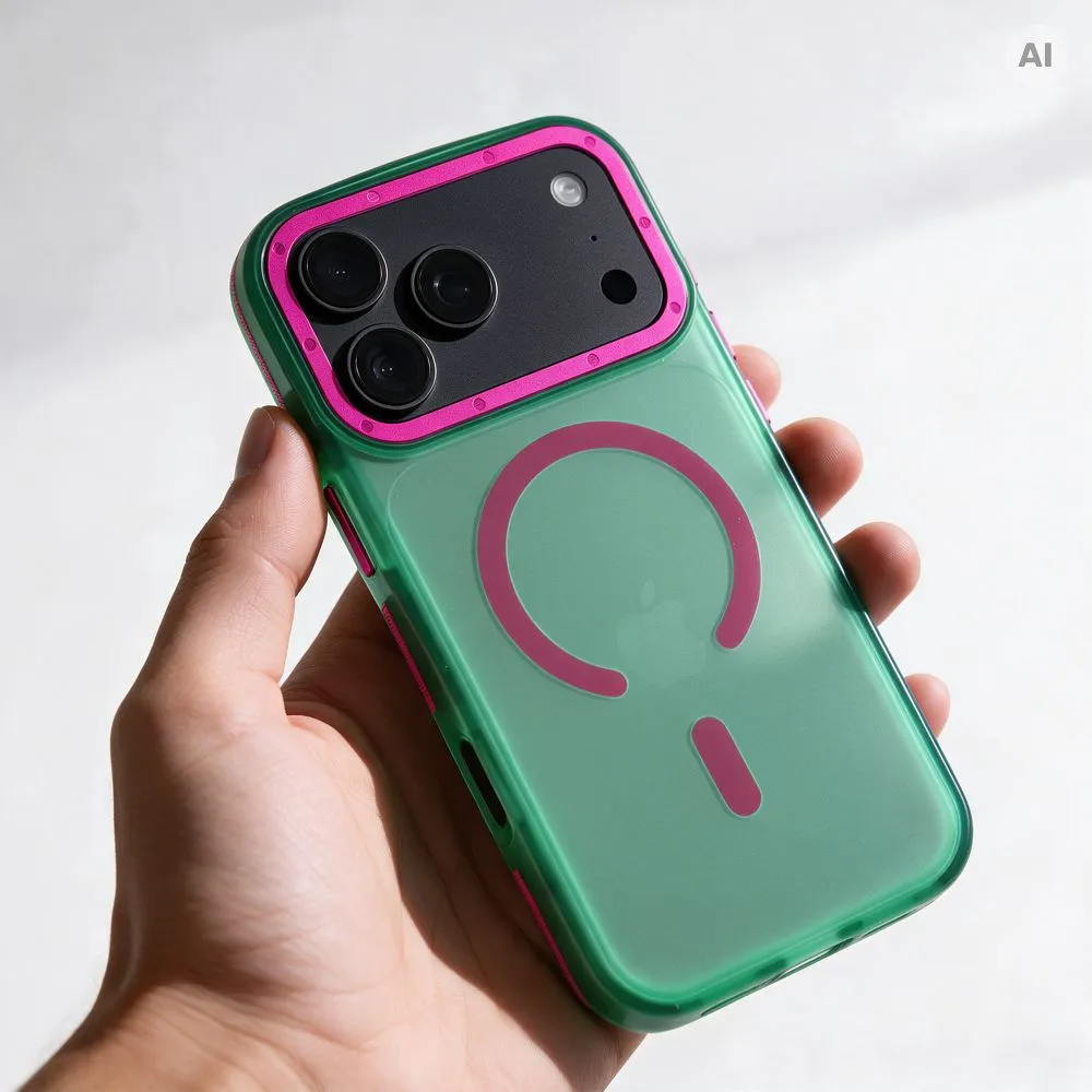 Case for iPhone 12 / 12 Pro Forcell F-Protect Vivid Premium compatible with MagSafe green - Image 2