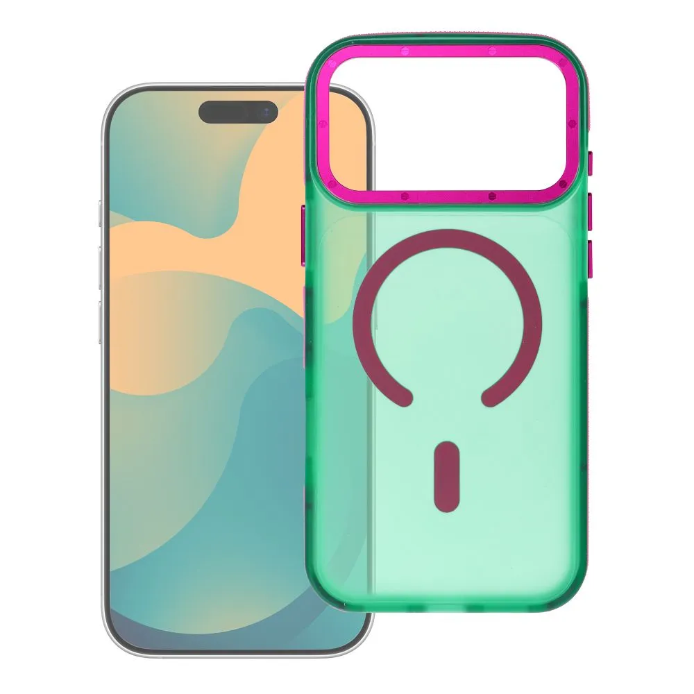 Case for iPhone 12 / 12 Pro Forcell F-Protect Vivid Premium compatible with MagSafe green