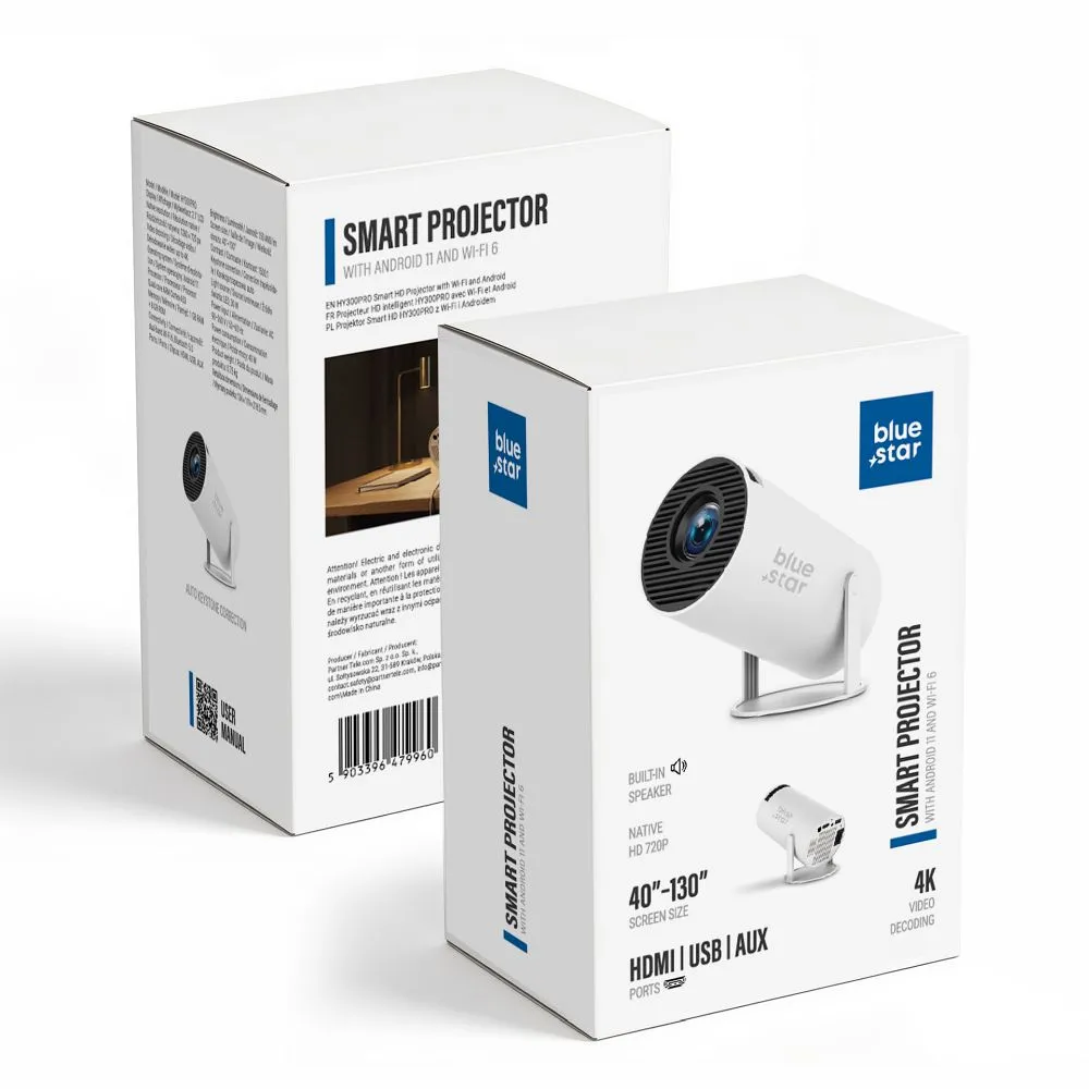 BLUE STAR Smart HY300 Pro Projector White