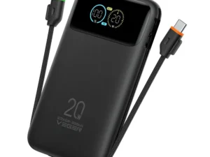 Powerbank Veger Fuerza 10 (W1212B) PD 20W 10000 mAh with built-in cables USB C / Lightning black