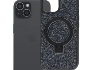 Case for iPhone 15 Quartz Circle Stand Mag Cover black
