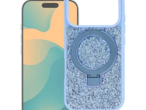 Case for iPhone 18 Pro Max / 17 Pro Max Quartz Circle Stand Mag Cover light blue