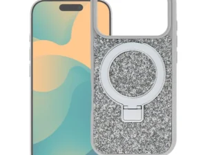 Case for iPhone 18 Pro Max / 17 Pro Max Quartz Circle Stand Mag Cover silver