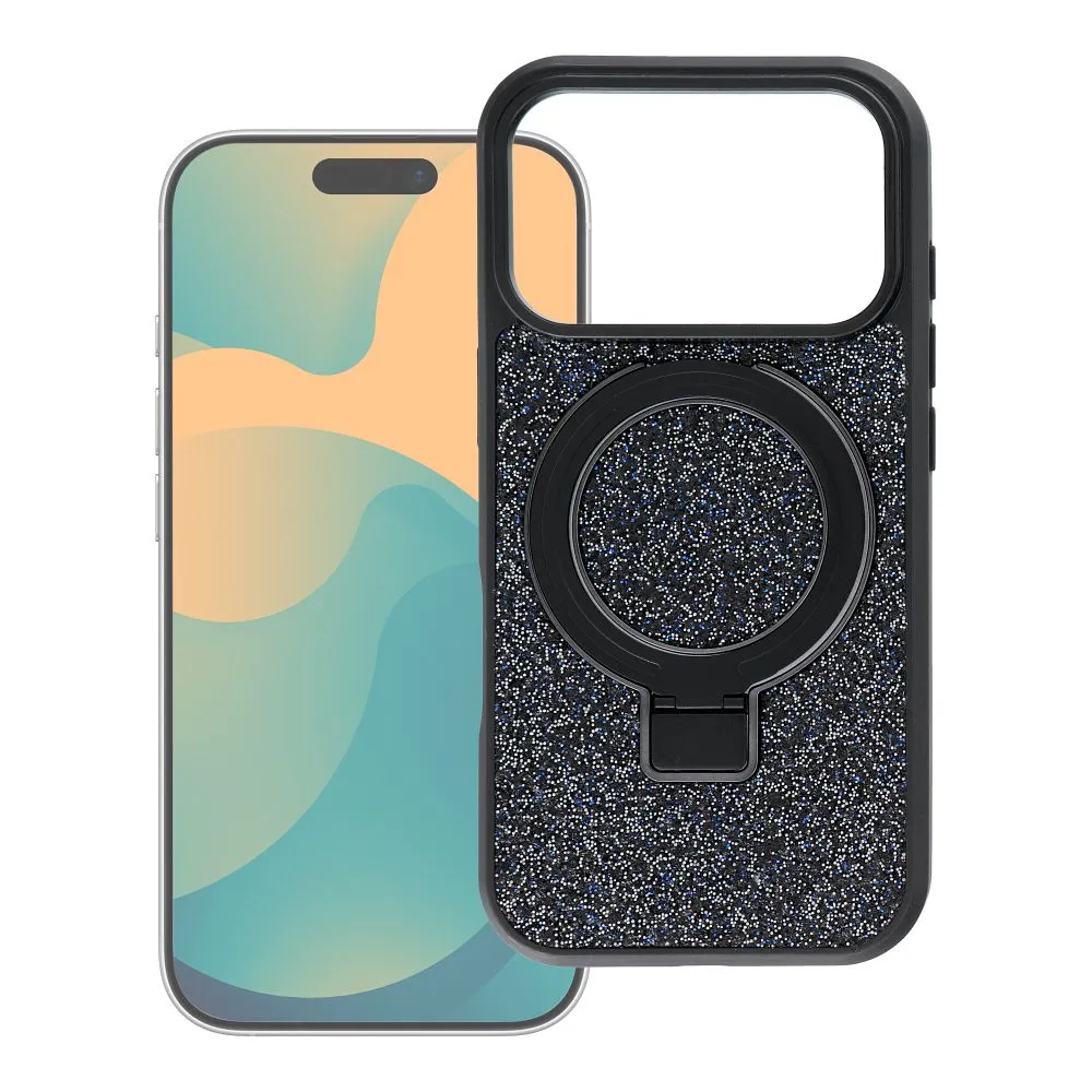 Case for iPhone 13 Quartz Circle Stand Mag Cover black