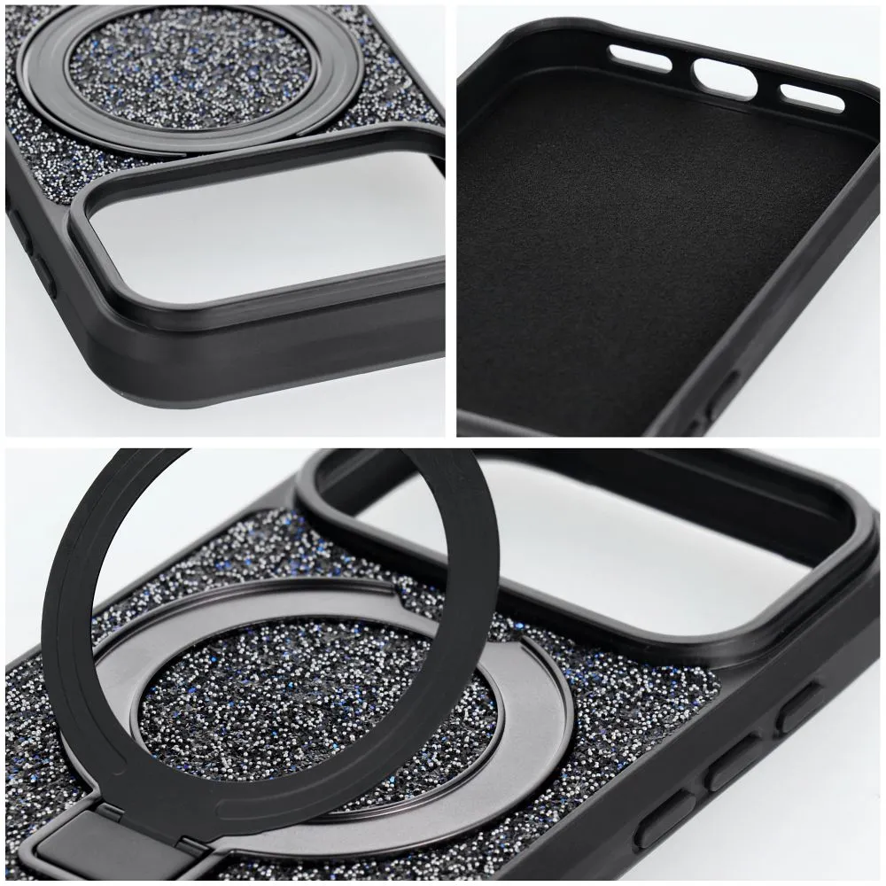 Case for iPhone 13 Quartz Circle Stand Mag Cover black - Image 5