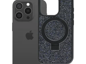 Case for iPhone 15 Pro Quartz Circle Stand Mag Cover black